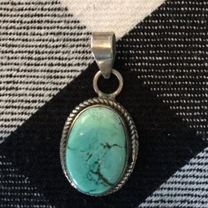 AUTHENTIC Native American Turquoise Nugget Pendant